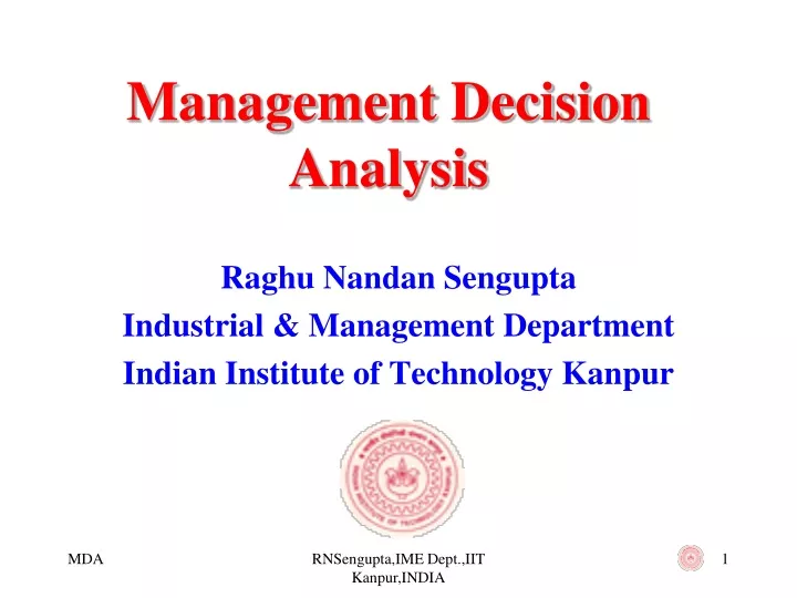 management decision analysis