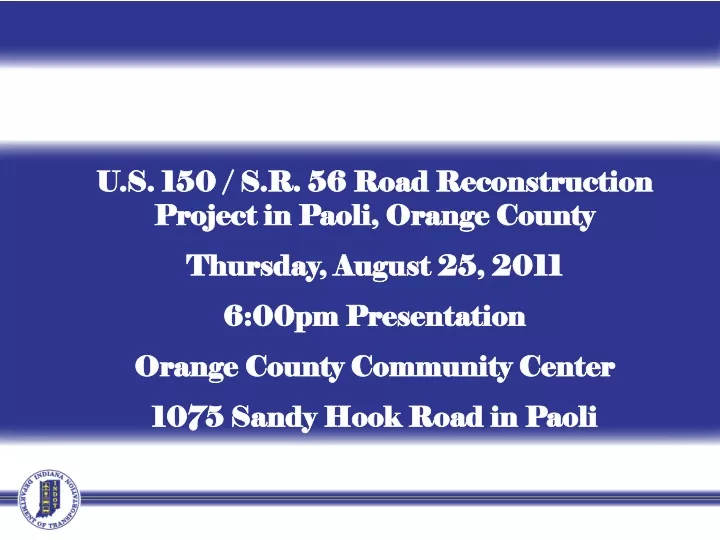 u s 150 s r 56 road reconstruction project