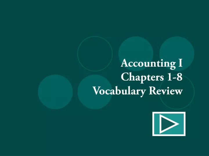 accounting i chapters 1 8 vocabulary review