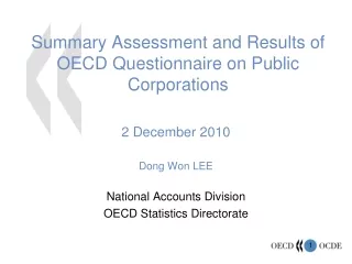 Summary Assessment and Results of OECD Questionnaire on Public Corporations