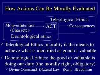 How Actions Can Be Morally Evaluated