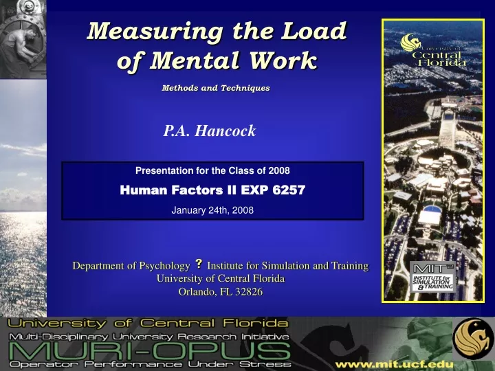 measuring the load of mental work methods