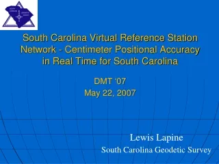 Lewis Lapine South Carolina Geodetic Survey