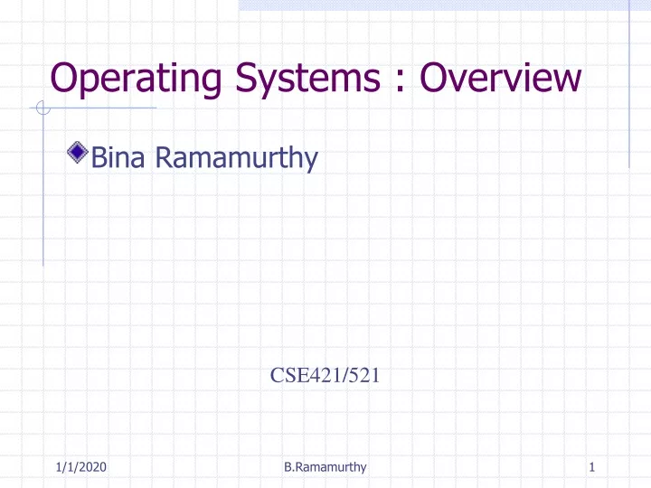operating systems overview