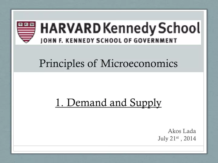 PPT - Understanding Demand And Supply In Microeconomics PowerPoint ...