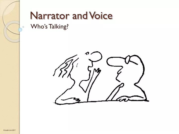 narrator and voice