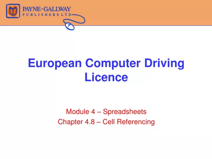 european computer driving licence