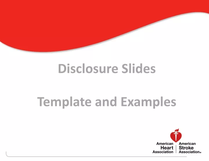 disclosure slides template and examples