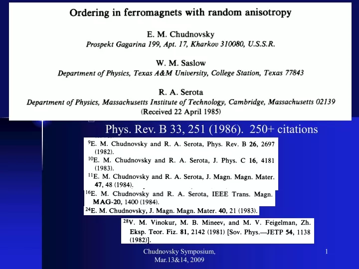 phys rev b 33 251 1986 250 citations