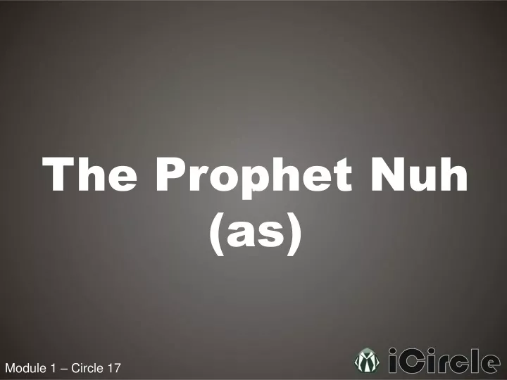 the prophet nuh as