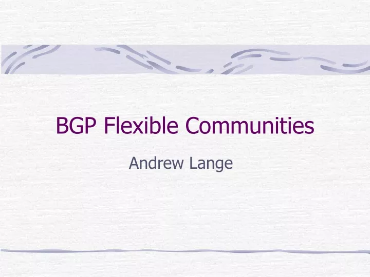 bgp flexible communities