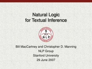 natural logic for textual inference