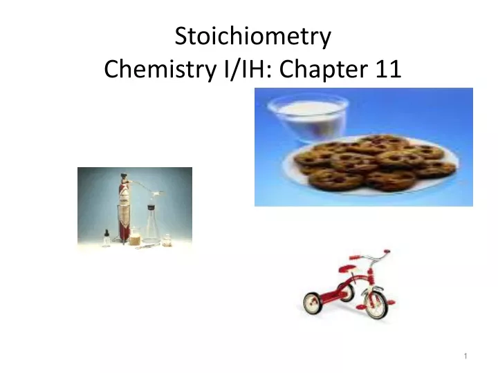 stoichiometry chemistry i ih chapter 11