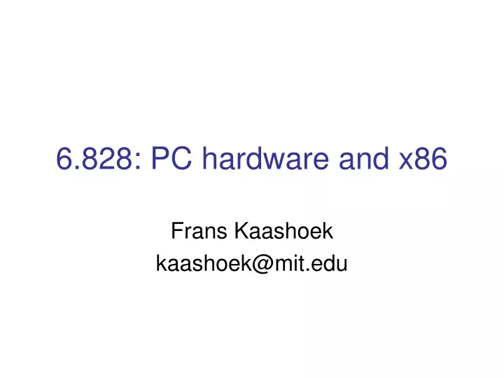 6 828 pc hardware and x86