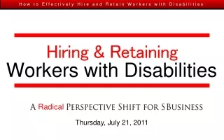 Workers with Disabilities