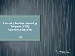 Kentucky Teacher Internship Program (KTIP)  Committee Training 2017