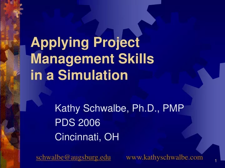 applying project management skills in a simulation