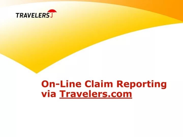 on line claim reporting via travelers com
