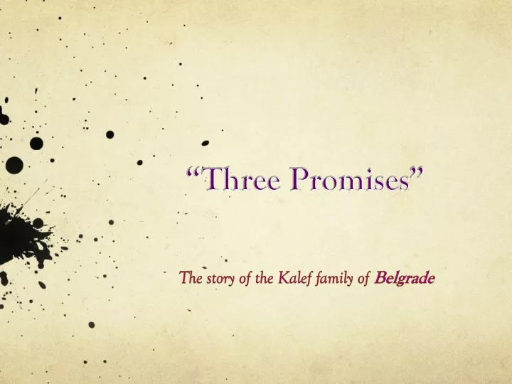 three promises