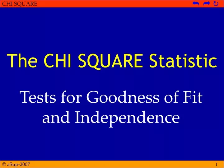 the chi square statistic