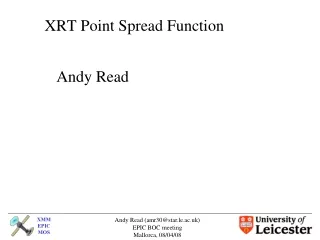 XRT Point Spread Function  Andy Read