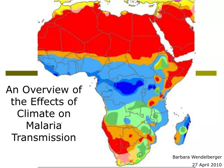 an overview of the effects of climate on malaria