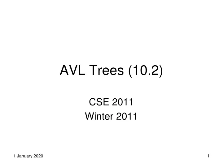 avl trees 10 2