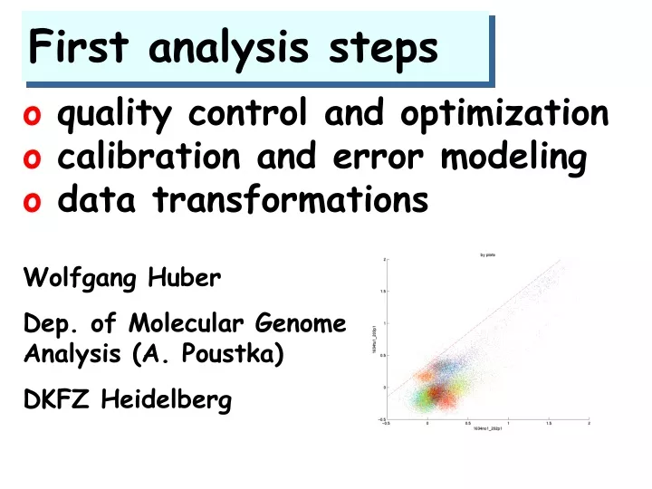 first analysis steps