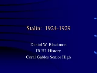 Stalin:  1924-1929