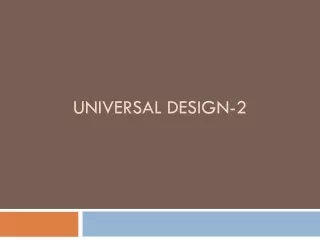 Universal design-2