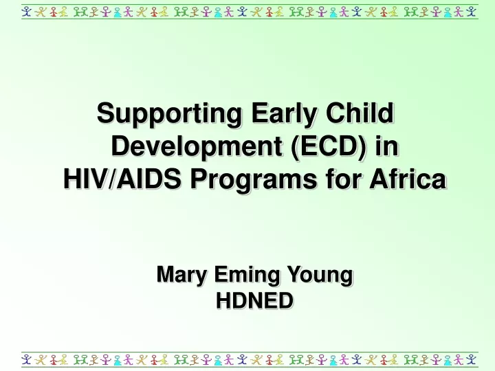 supporting early child development