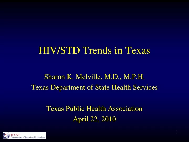 hiv std trends in texas