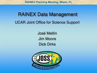 RAINEX Data Management