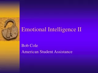 Emotional Intelligence II