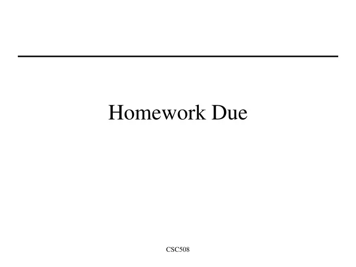 homework due
