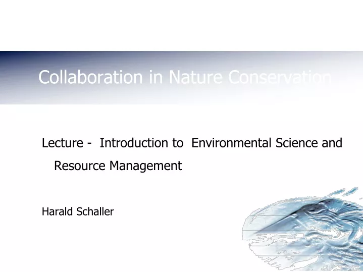 collaboration in nature conservation