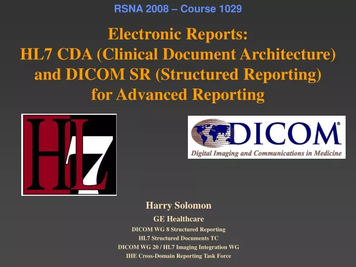 rsna 2008 course 1029 electronic reports