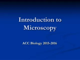 Introduction to Microscopy