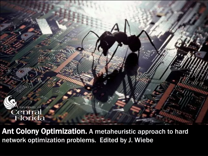 ant colony optimization a metaheuristic approach