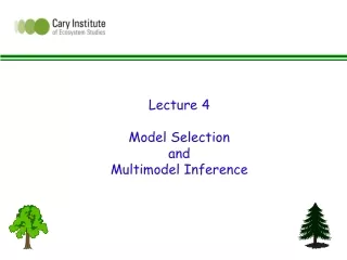 Lecture 4 Model Selection  and Multimodel Inference