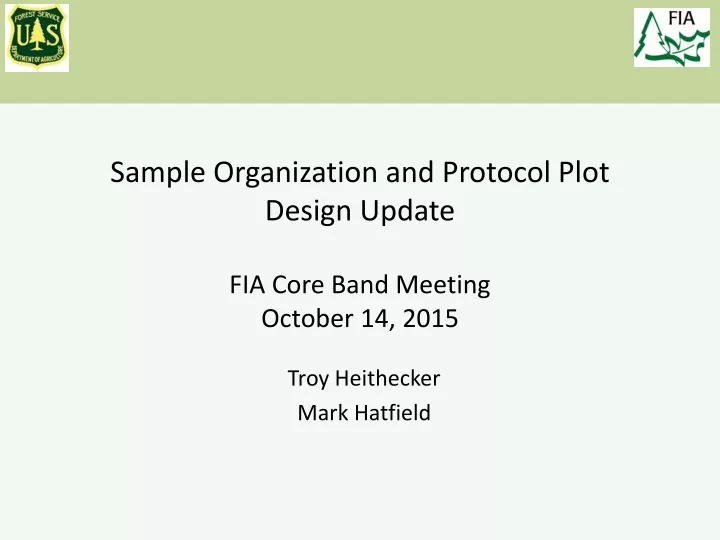 sample organization and protocol plot design