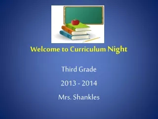 Welcome to Curriculum  Night