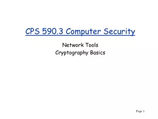 CPS 590.3 Computer Security