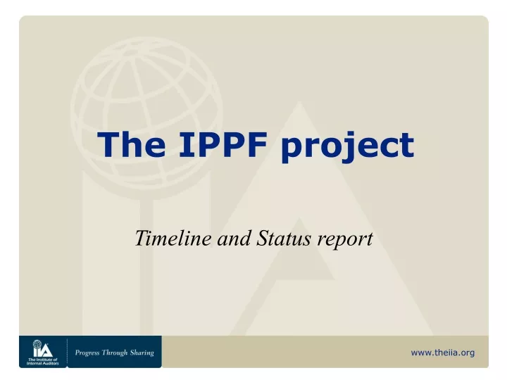 the ippf project