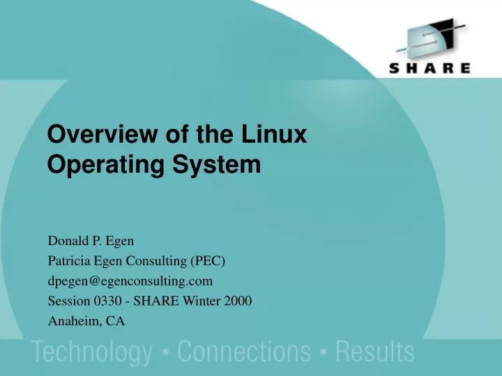 overview of the linux operating system