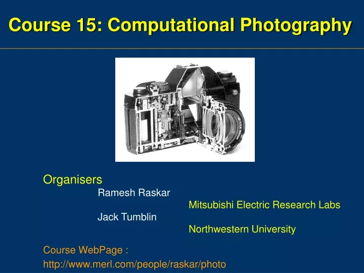 course 15 computational photography