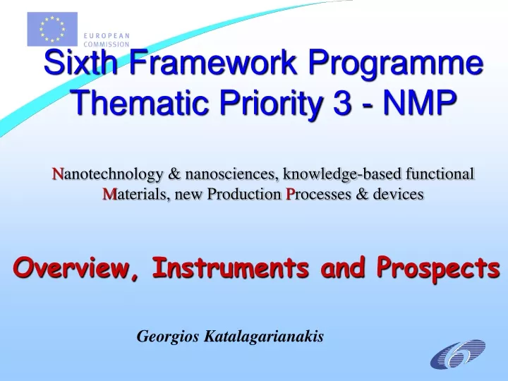 sixth framework programme thematic priority
