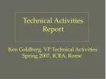 Technical Activities Report - slide 1