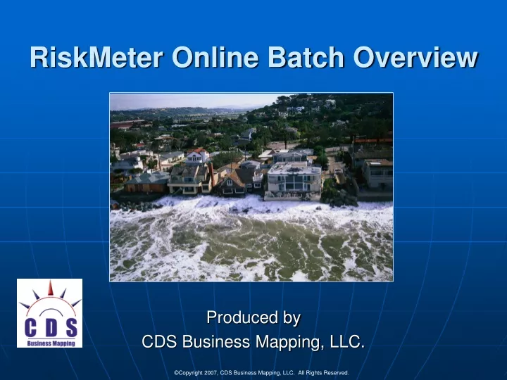 riskmeter online batch overview