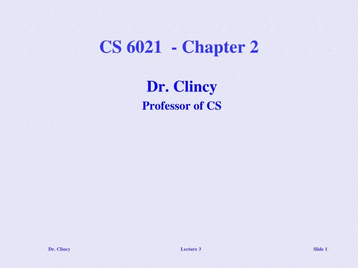 cs 6021 chapter 2